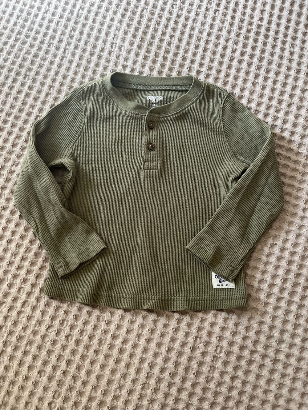 5 for $10 OshKosh B'gosh Olive Green Waffle Top for Kids